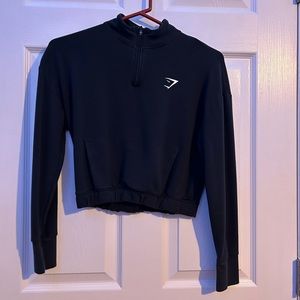 Black Gymshark cropped long sleeve